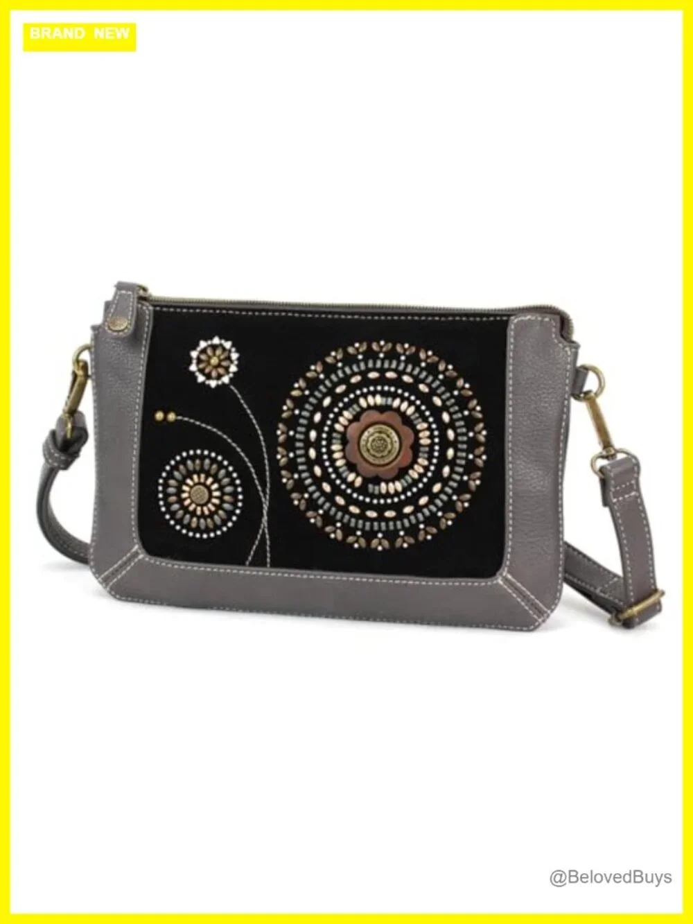 Faux Leather Zip Pouch Crossbody Purse with Adjustable Strap RFID Protected